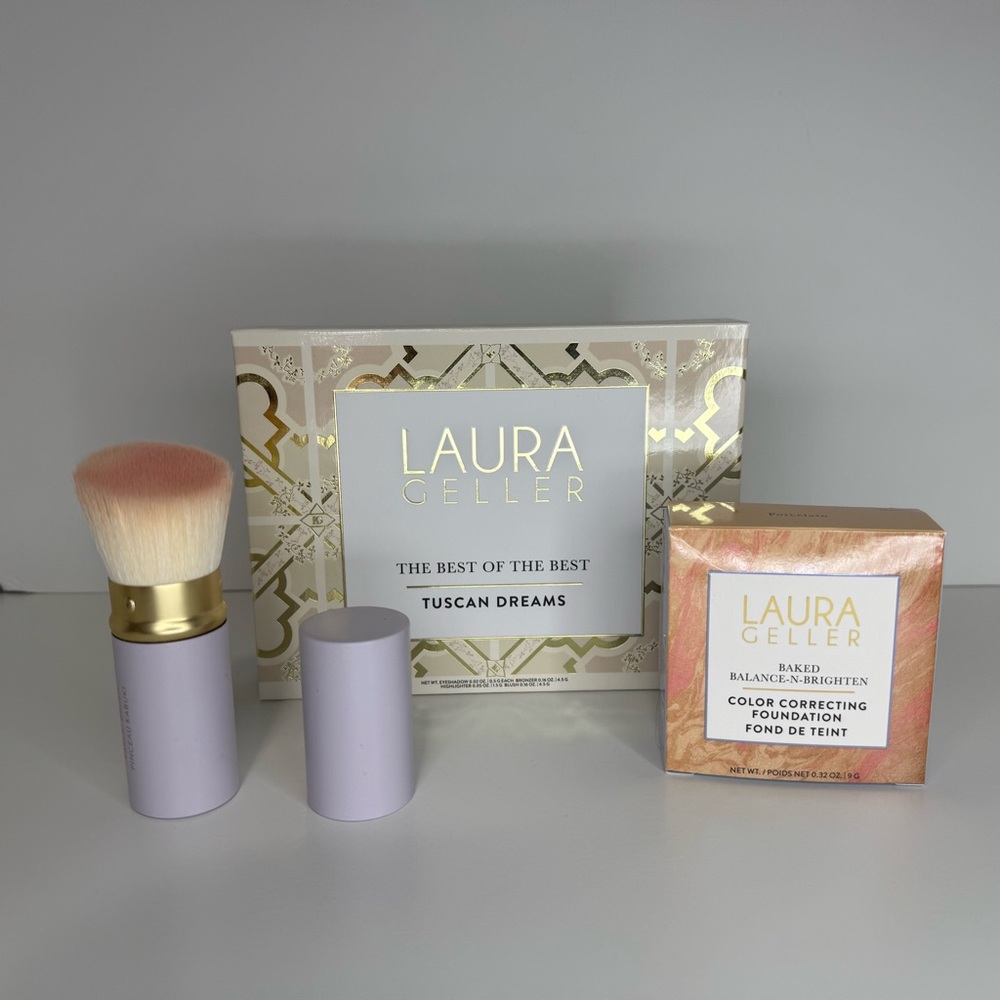 Laura Geller Tuscan Dreams Foundation Set - Cream and Gold